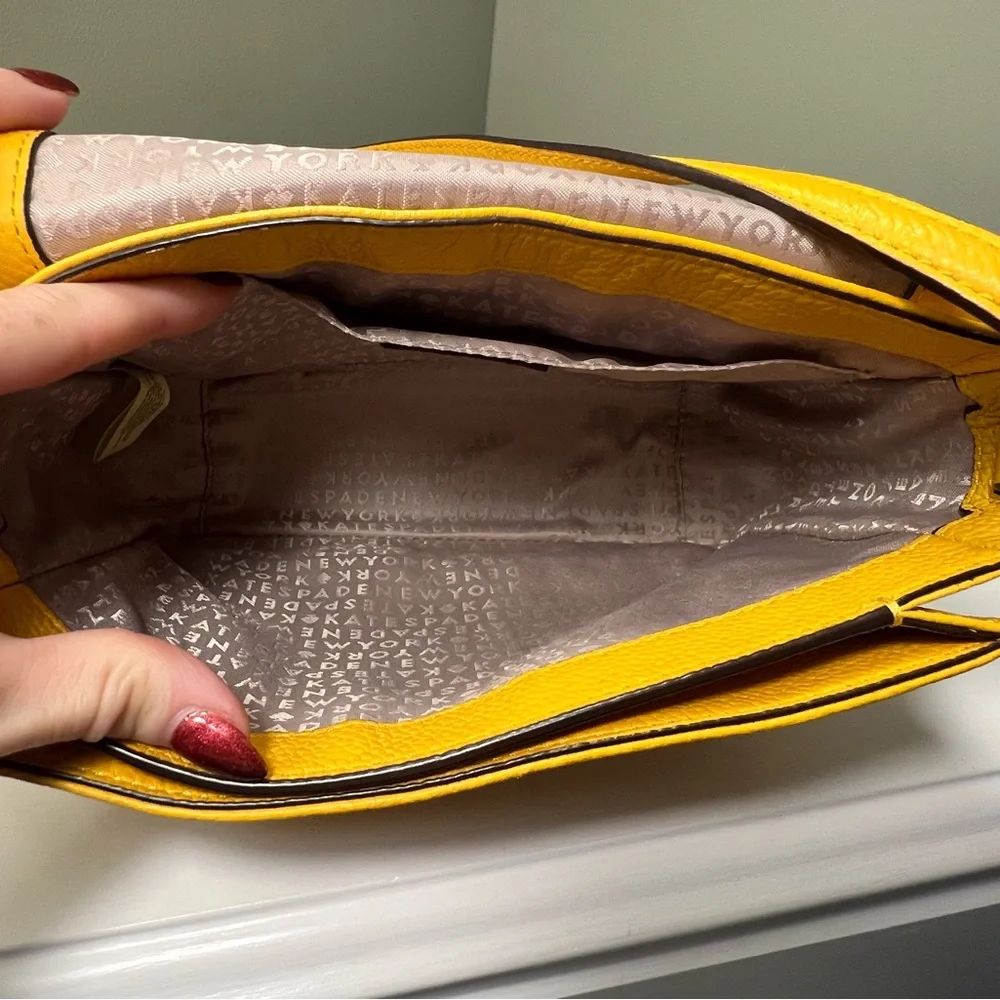 Kate Spade Mustard Yellow Leather Crossbody Bag